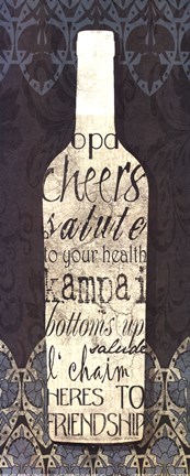 Framed Wine Collection I Print