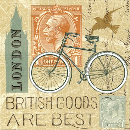 Framed Postcard from London Collage Print