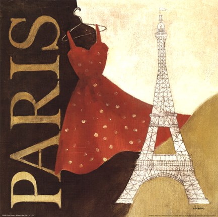 Framed Paris Dress - A Day in the City Print