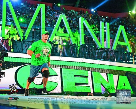 Framed John Cena Wrestlemania 28 Action Print