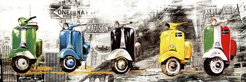 Framed Get Your Mopeds Running Print