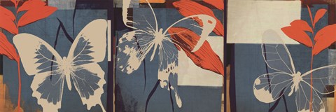 Framed Butterflies Viola Print