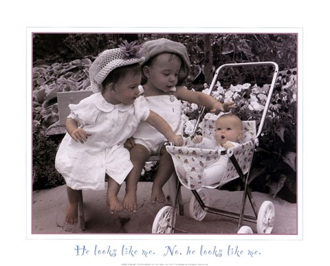 Framed He looks like me. No, He looks like me. Print