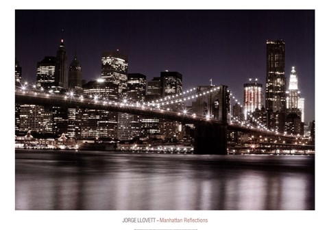 Framed Manhatten Reflections Print