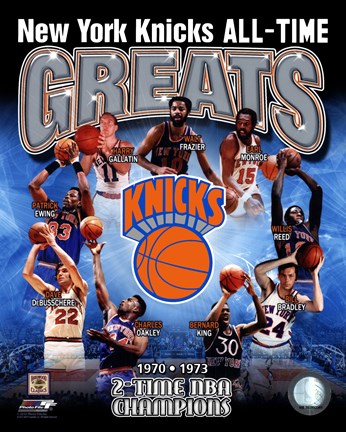 Framed New York Knicks - All-Time Greats Composite Print
