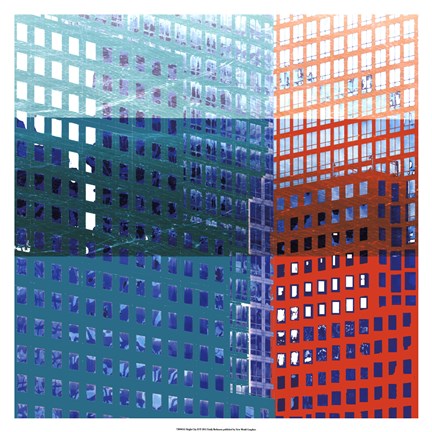 Framed Bright City II Print