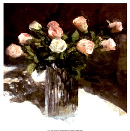 Framed Classic Flowers III Print