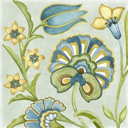 Framed Decorative Golden Bloom II Print