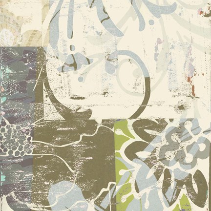 Framed Floral Swhirls II Print