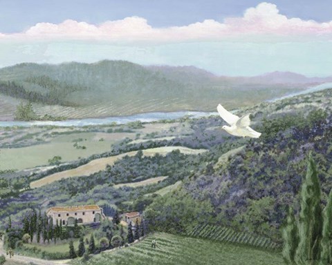 Framed Lavender Tuscany II Print
