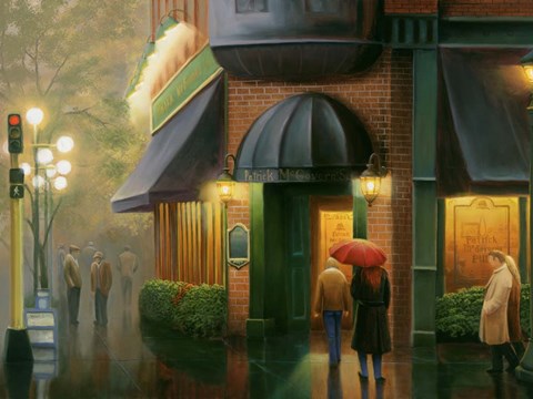 Framed Rainy Day Pub Print