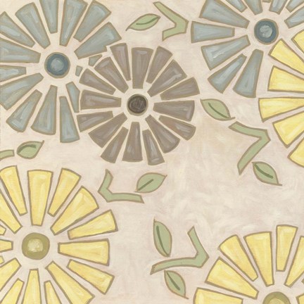 Framed Pastel Pinwheels II Print