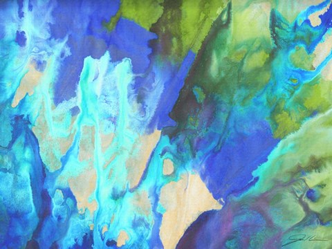 Framed Blue Crush II Print