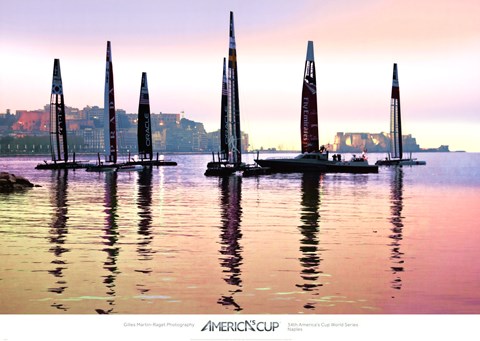 Framed AC Naples, Dusk Print