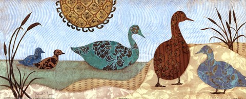 Framed Duck Walk I Print