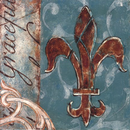 Framed Fleur I Print