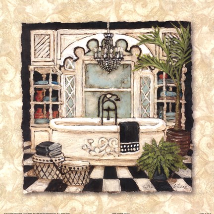 Framed Park Avenue Bath II Print