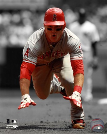 Framed Mike Trout 2012 Spotlight Action Print
