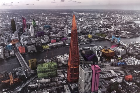 Framed London - Color Splash Print