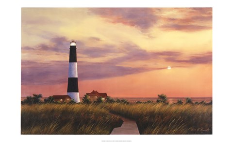 Framed Fire Island Light House Print