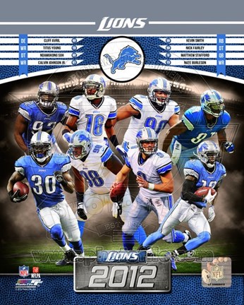 Framed Detroit Lions 2012 Team Composite Print