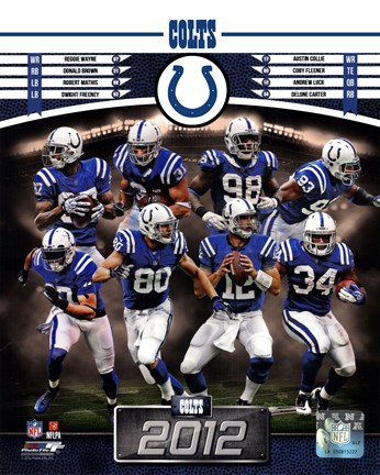 Framed Indianapolis Colts 2012 Team Composite Print