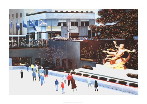 Framed Rockefellar Center Print