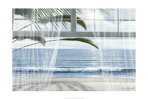 Framed View of the Tropics Through the Window Print