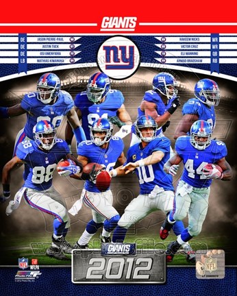 Framed New York Giants 2012 Team Composite Print