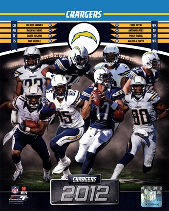 Framed San Diego Chargers 2012 Team Composite Print