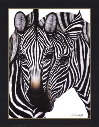 Framed Zebras Print