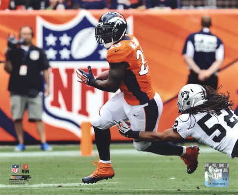 Framed Willis McGahee 2012 Action Print