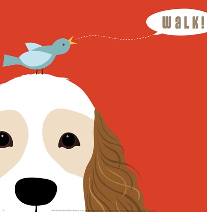 Framed Peek-A-Boo Cocker Spaniel Print