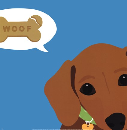 Framed Peek-A-Boo Dachsund Print