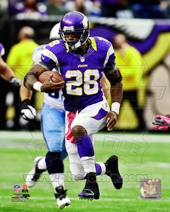 Framed Adrian Peterson 2012 Action Print
