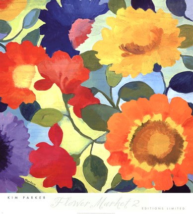 Framed Flower Market II Print