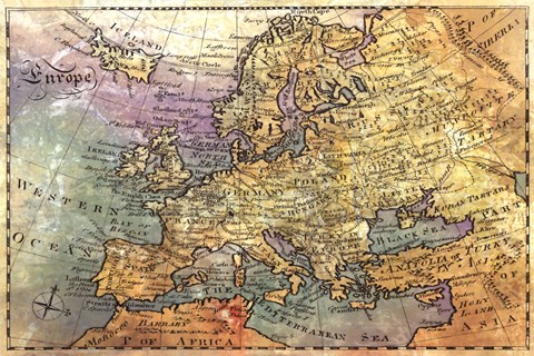 Framed Old World Print