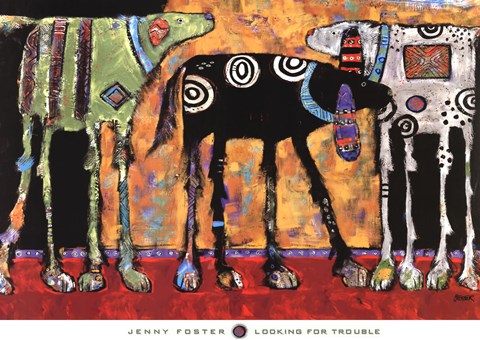 Framed Looking for Trouble Print