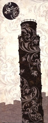 Framed Moon Over Pisa Print