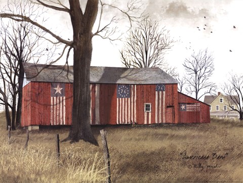 Framed Americana Barn Print