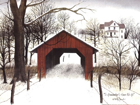 Framed To Grandmother's House We Go Print