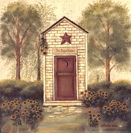 Framed Folk Art Outhouse III Print