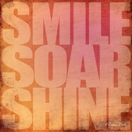 Framed Smile, Soar, Shine Print