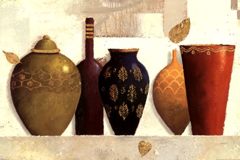 Framed Jeweled Vessels Print