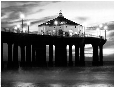 Framed Manhattan Beach Pier II Print