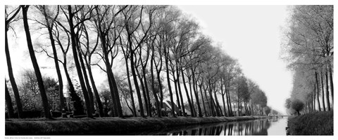 Framed Reflections on the Bruges Canal Print