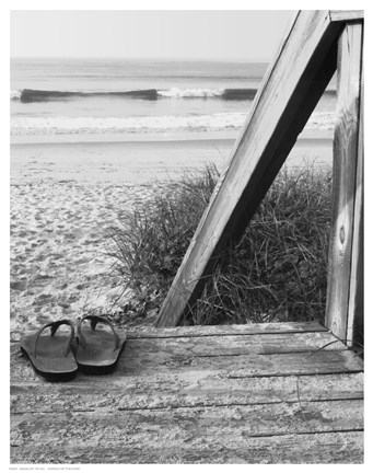 Framed Sandals by the Sea Print