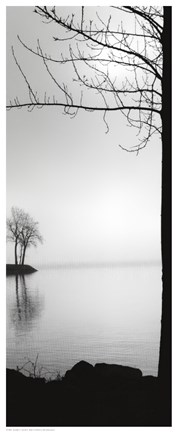 Framed Island in the Mist Print