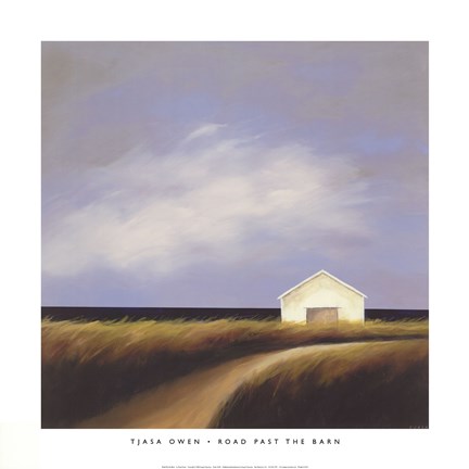 Framed Road Past the Barn Print