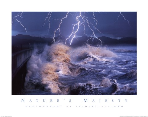 Framed Nature's Majesty-Waves Print